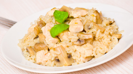 Rice with Chicken and Mushrooms