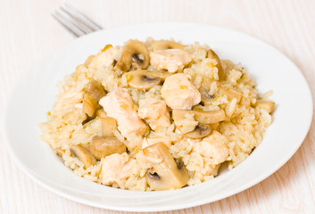 Rice with Chicken and Mushrooms