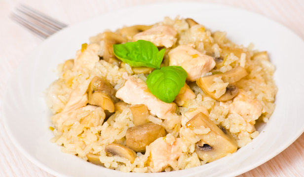 Rice with Chicken and Mushrooms