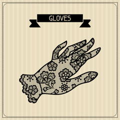 Accessories. Vintage lace background, floral ornament.