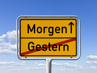 Zukunft - &Uuml;bergang von gestern nach morgen