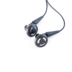 audio earphones isolated on a white background