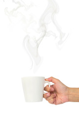 cup with smoke