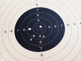 Close up of target shooting