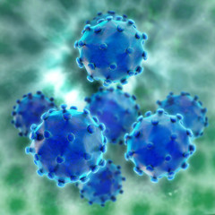Fototapeta na wymiar Hepatitis Virus - 3D Render