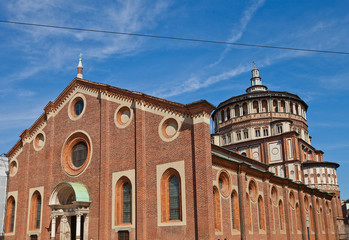Holy Mary of Grace church (XVc., UNESCO site). Milan, Italy