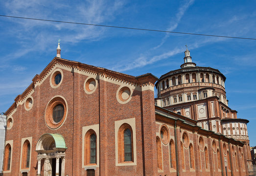 Holy Mary of Grace church (XVc., UNESCO site). Milan, Italy