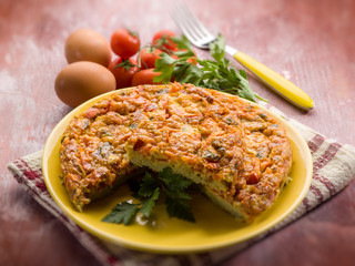 omelet with tomatoes