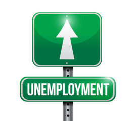 unemployment road sign illustration