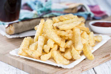 Bratwurst with French Fries