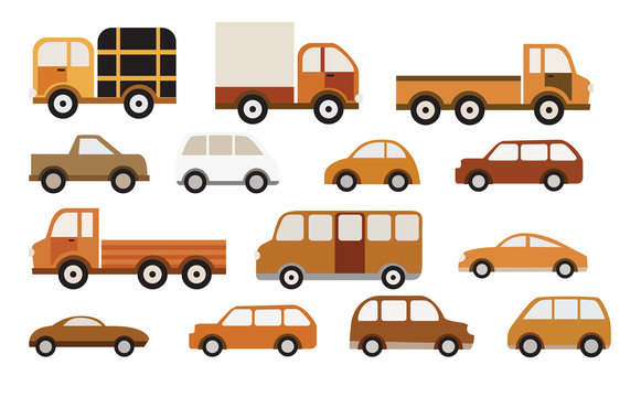 Cars collection (retro colors)