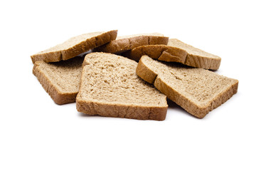 Weizen Toastbrot auf Weißem Hintergrund