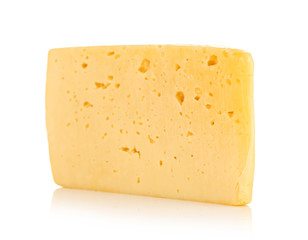 piece of cheese isolated on white