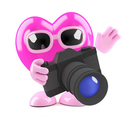 3d Heart takes a photo