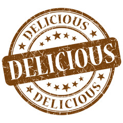 Obraz premium delicious brown grunge stamp