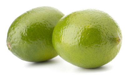 Fresh lime fruit Isolated on white background