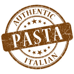 Obraz premium pasta brown grunge stamp