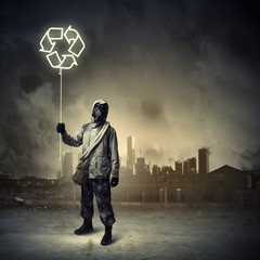 Stalker in gas mask