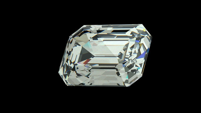 Emerald cut diamond