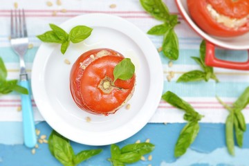 Delicious baked stuffed tomatoes