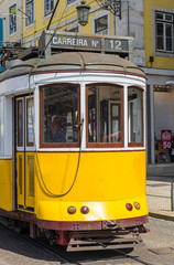 Plakat Tramwaj w Lizbonie, Portugalia