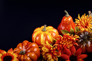 Thanksgiving decoration on a black background