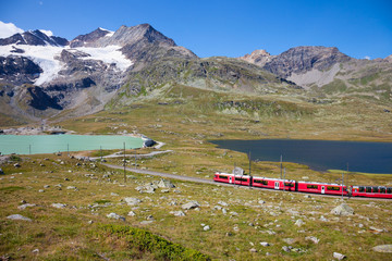 St Moritz, Switzerland - August 14, 2013: From Tirano part of th