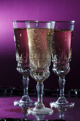 glasses of champagne