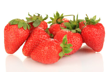 Fresh strawberry isolated on white