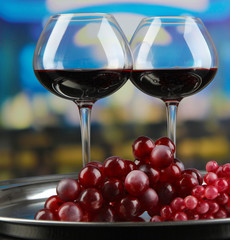 Wine tasting in restaurant