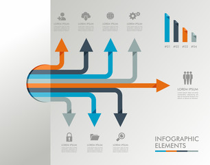 Infographic template graphic elements illustration.