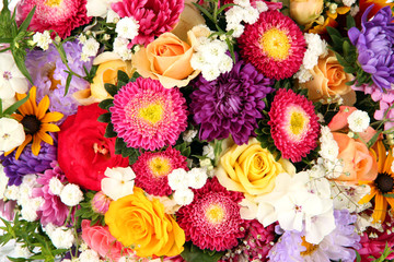 Bright flowers background
