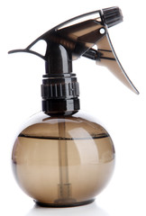 Hairdresser water sprayer container, isolated on white
