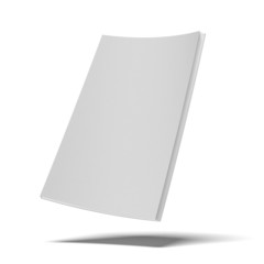 white book with blank soft cover