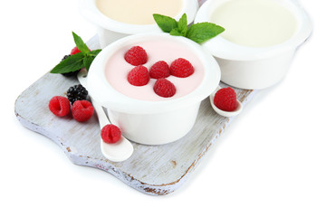 Delicious yogurt with berries
