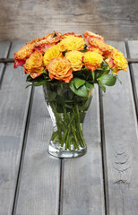 Bouquet of stunning orange roses