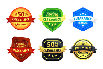 Obraz premium Limited Discount Sale Badges