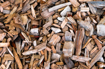 Wood chips background and texture