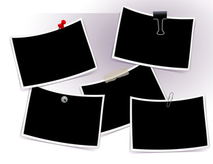 Vector blank photo templates on white background.