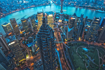 Shanghai Skyscraper at night