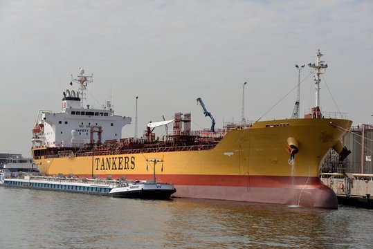 Cargo ship at the harbor