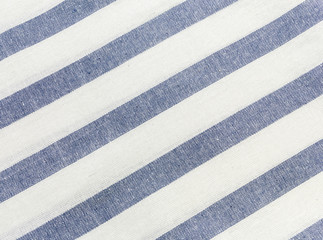 Blue striped tablecloth