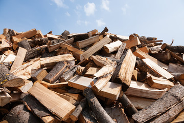 Bunch of wooden logs