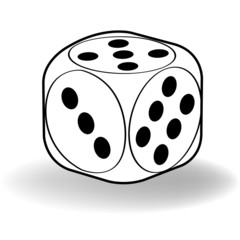 Dice Outline vector