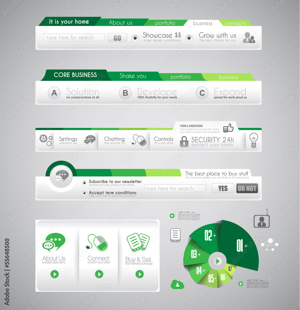 Poster Infographic design template with design elements