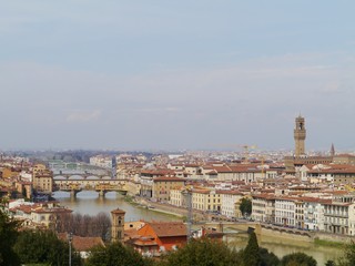 Fototapeta na wymiar Panoramic view on Florence in Tuscany in Italy