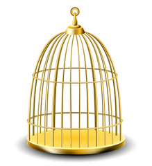 Golden bird cage