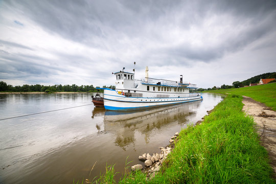 Criuse ship on the Vistula river in Poland