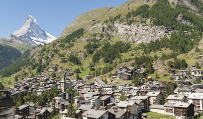 Zermatt, Bergdorf am Fusse des Matterhorns, Schweiz