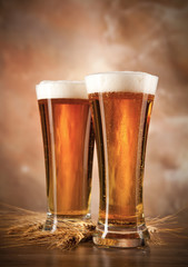 Glasses of beer
